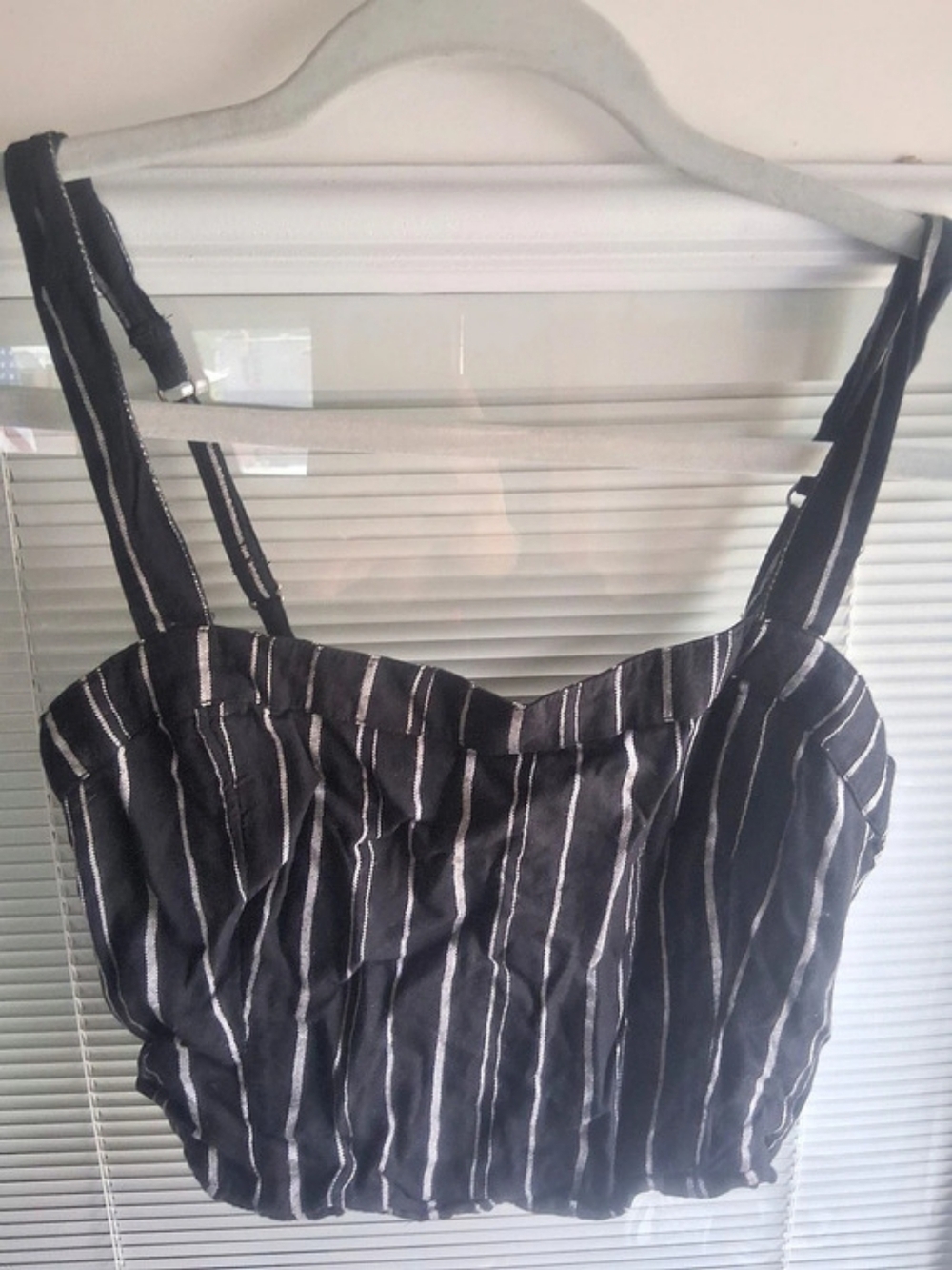 Hollister Striped Camisole in Black & White Size Medium